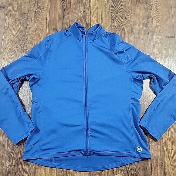 Novara Jacket Mens 2XL Blue Cycling Outdoor Full Zip Pocket - Picture 1 of 11